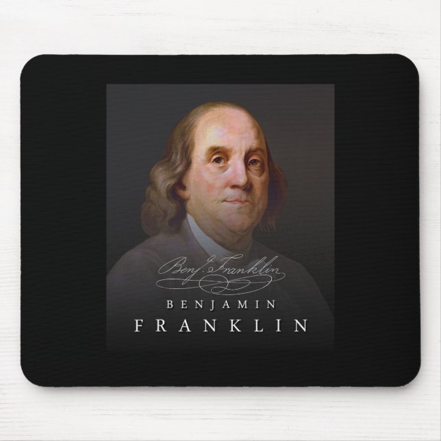 Fjärde grundande Far Ben Benjamin Franklin Tee Musmatta (Framsidan)