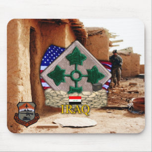 Fjärde infanteridivisionen bukt krig vets Mousepad Musmatta