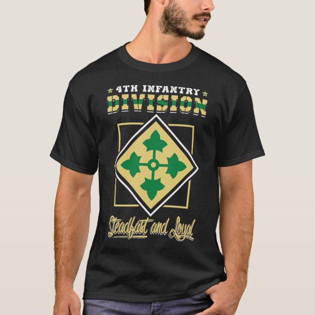 Fjärde infantry Division Shirt Fjärde ID T-Shirt (Framsida)