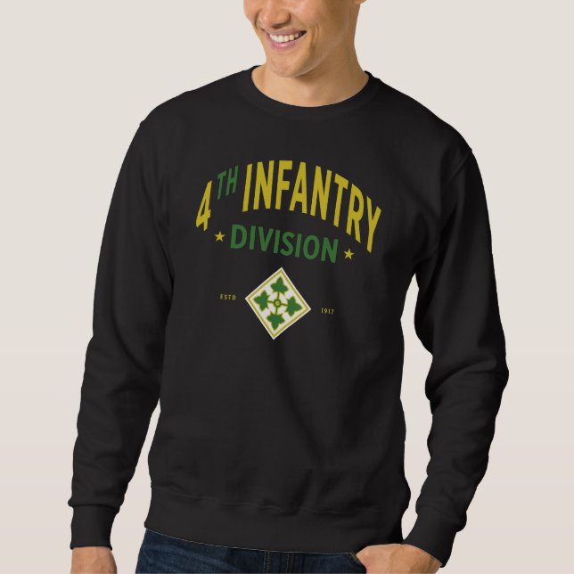 Fjärde Infantry-divisionen - Förenta Stater Lång Ärmad Tröja (Framsida)