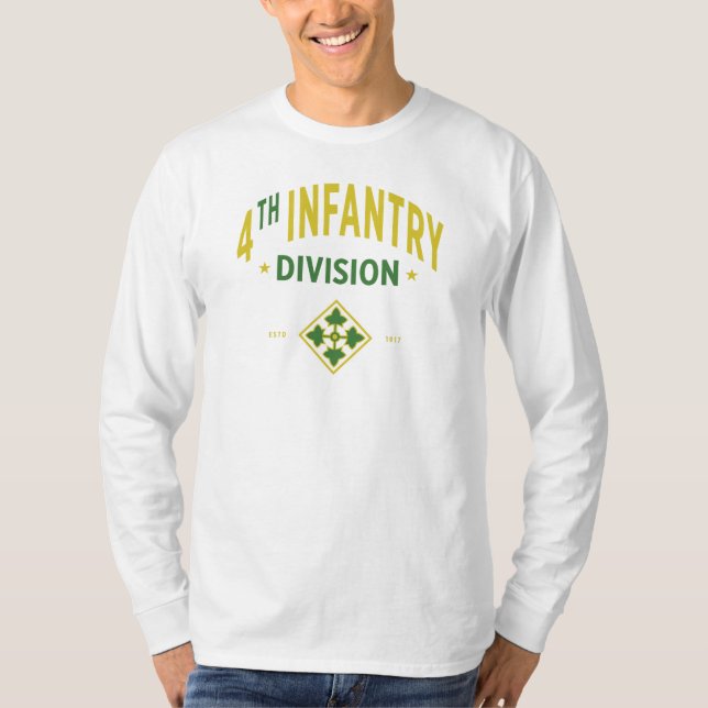 Fjärde Infantry-divisionen - Förenta Stater T Shirt (Framsida)