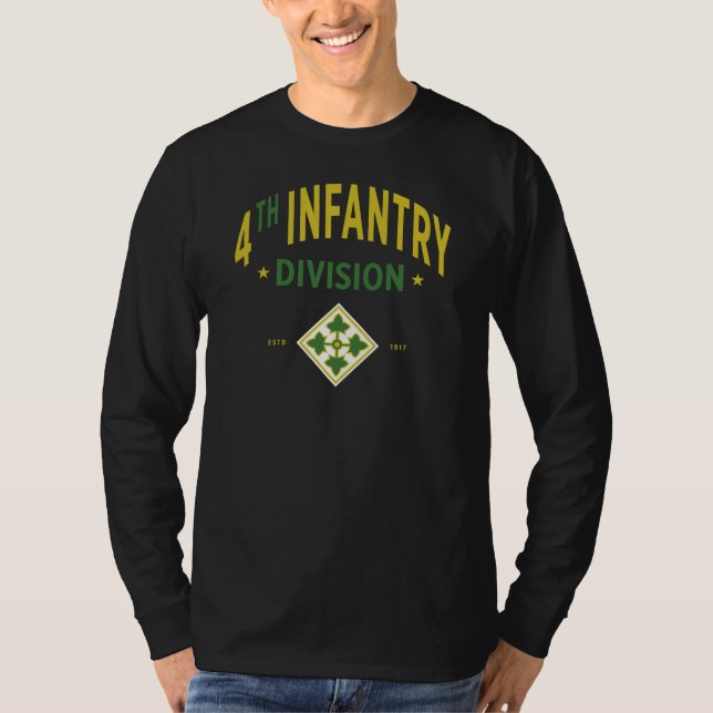 Fjärde Infantry-divisionen - Förenta Stater T Shirt (Framsida)