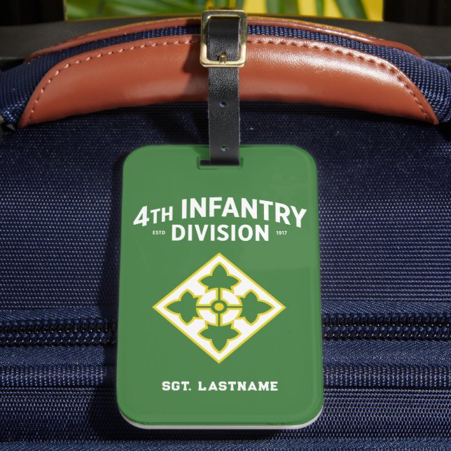 Fjärde Infantry "Ivy"-divisionen, Anpassade Bagagebricka (Framsida Insitu 2)