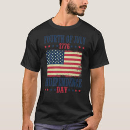 Fjärde juli 1776 Independence day USA flagga T Shirt