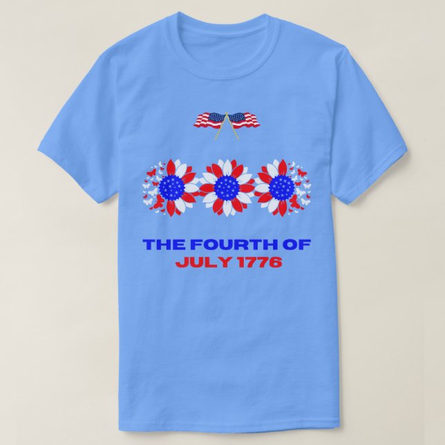 Fjärde juli 1776 t shirt (Design framsida)