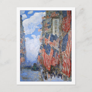 Fjärde juli 1916 av Childe Hassam Vykort