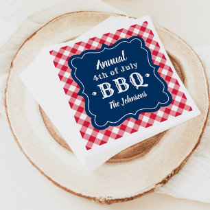 Fjärde juli 2011: Anpassningsbarna Red Gingham Pappersservett