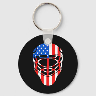 Fjärde juli 4:e Hockey Goalie Mask American Fla Nyckelring