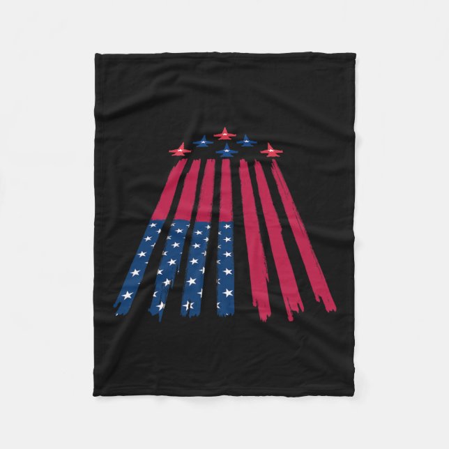 Fjärde juli 4:e Independence day-amerikanska Flagg Fleecefilt (Framsidan)