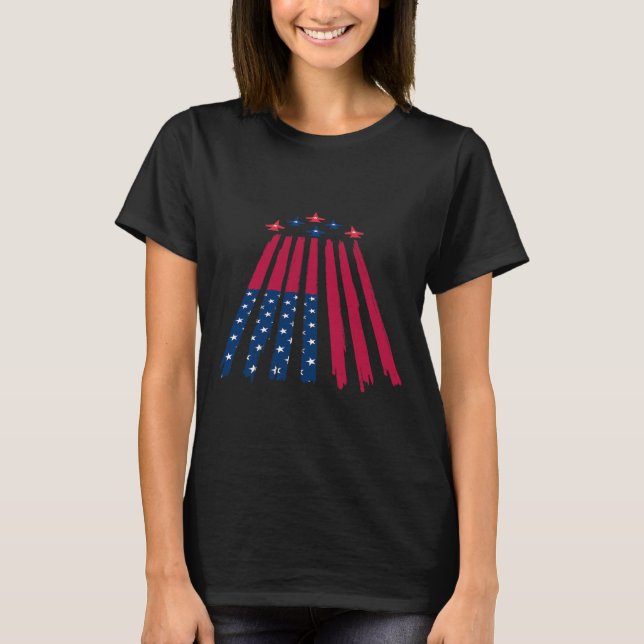 Fjärde juli 4:e Independence day-amerikanska Flagg T Shirt (Framsida)