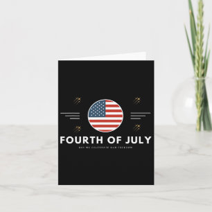 Fjärde juli, 4:e juli, Amerikanska flaggan USA Kort