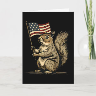 Fjärde juli 4:e juli Patriotisk amerikansk flagga Kort