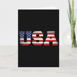 Fjärde Juli 4:e Juli USA:s Amerikanska Flagga Barn Kort