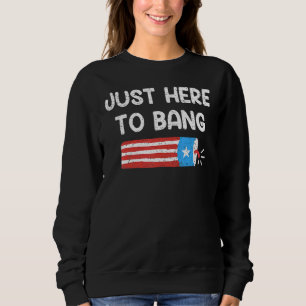 Fjärde juli 4 juli är jag bara här för att bang 2 t shirt