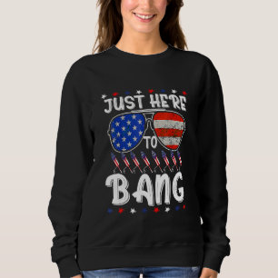 Fjärde juli 4 juli är jag bara här för att bang t shirt
