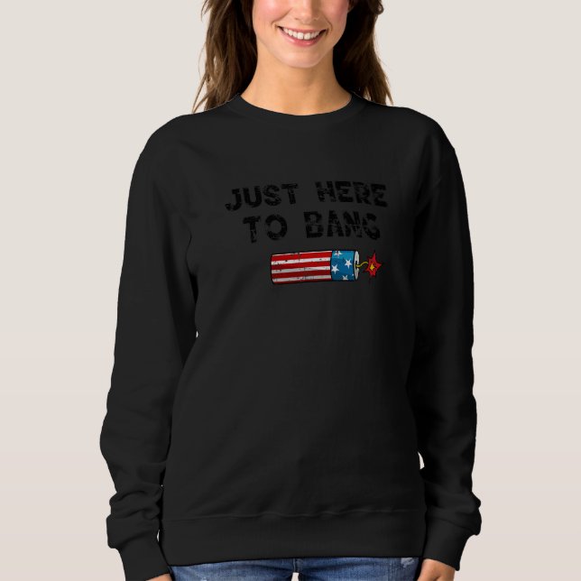 Fjärde juli 4 juli är jag bara här för att bang t shirt (Framsida)
