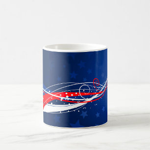 Fjärde juli-Abstrakten Kaffemugg