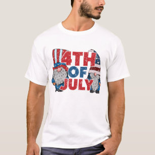 Fjärde juli Amerikanska Flagga T Shirt