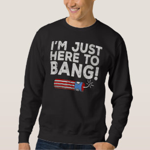 Fjärde juli är jag här för att bang 4 juli lång ärmad tröja