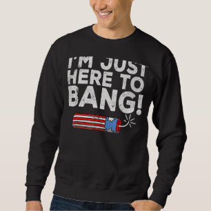 Fjärde juli är jag här för att bang 4 juli lång ärmad tröja