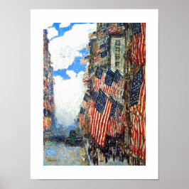"Fjärde juli" av Childe Hassam Fine Art Poster
