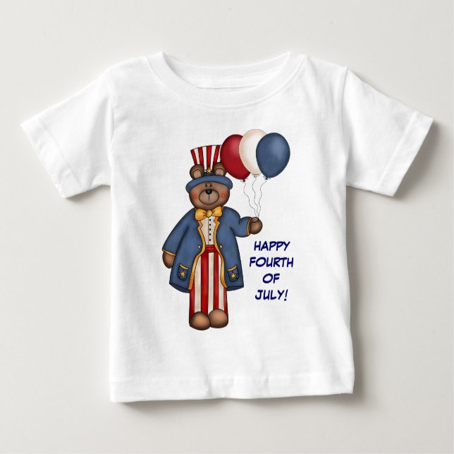 Fjärde juli Björn T-shirt (Framsida)