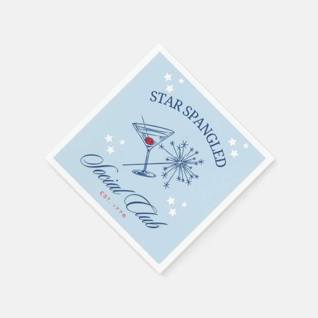 Fjärde juli-blöjor pappersservett (Hörn)