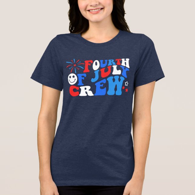 FJÄRDE JULI CREW Patriotic Fireworks T Shirt (Framsida)