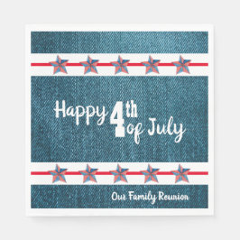Fjärde juli Denim Pappersservett