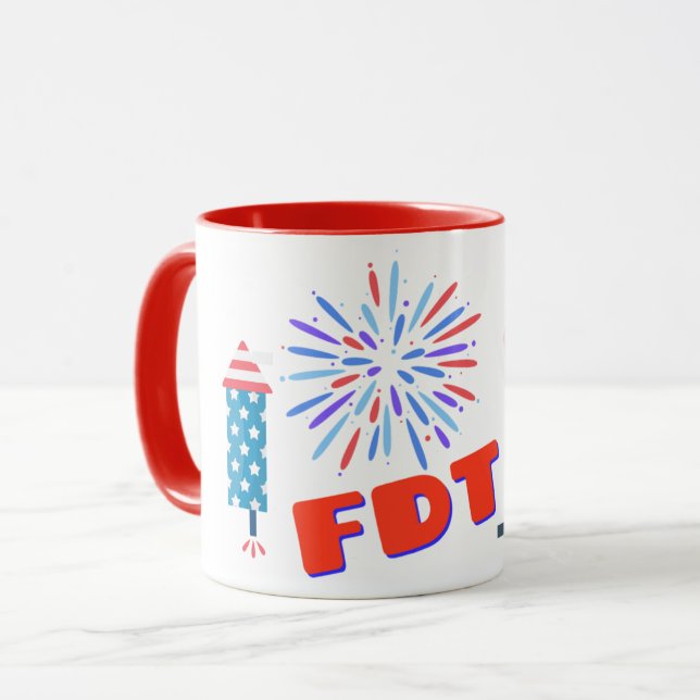 Fjärde juli: FDT Foxtrot Delta Tango Mugg (Framsida vänster)