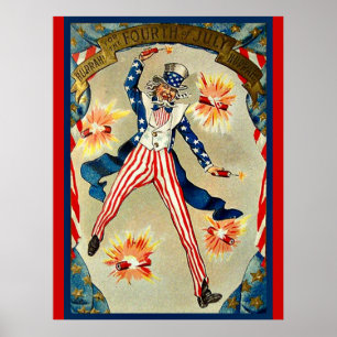 Fjärde juli Firande-farbror Sam Poster