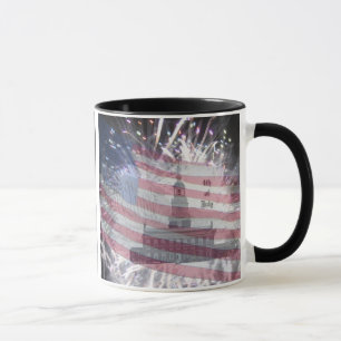 Fjärde juli-Fireworks Mugg