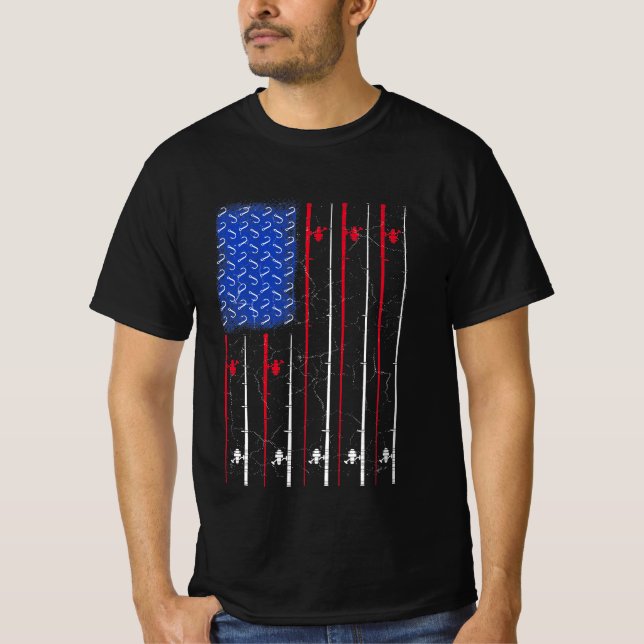 Fjärde juli: Fiskepunkten Manar Tshirt T Shirt (Framsida)