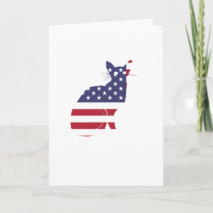 Fjärde juli, fjärde juli, Katt Independence day Kort
