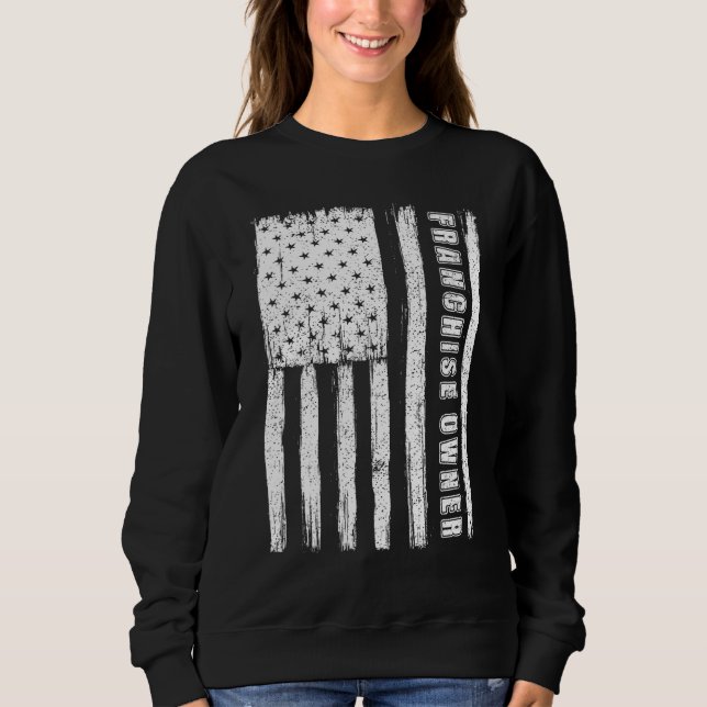Fjärde juli för män Amerikansk flagg franchise äga T Shirt (Framsida)