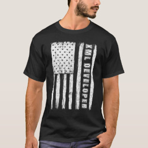 Fjärde juli: för manar amerikansk Flagga xml utvec T Shirt
