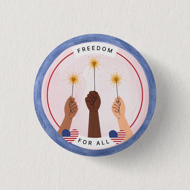 Fjärde juli - frihet för alla knapp (Framsida)