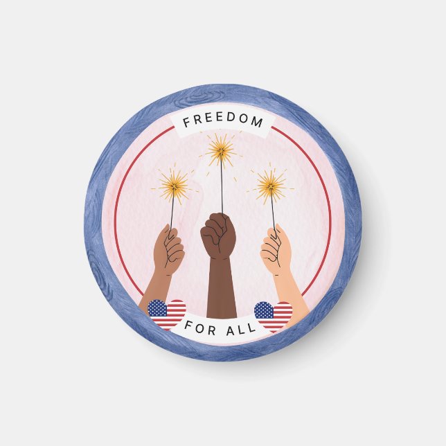 Fjärde juli - frihet för alla magnet (Framsidan)