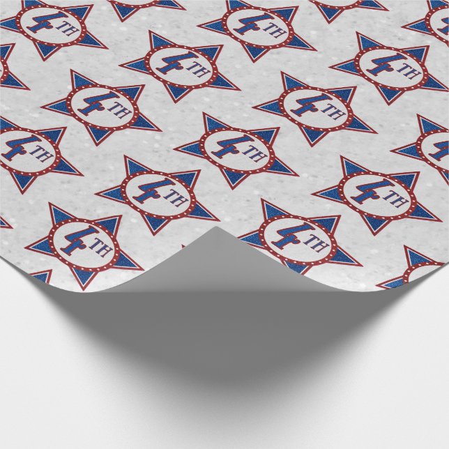 Fjärde juli glitter presentpapper (Hörn)