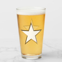 Fjärde juli, guld, vit patriotisk stjärna som dric glaskopp