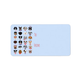 Fjärde juli Hund Ansikte Adressetikett