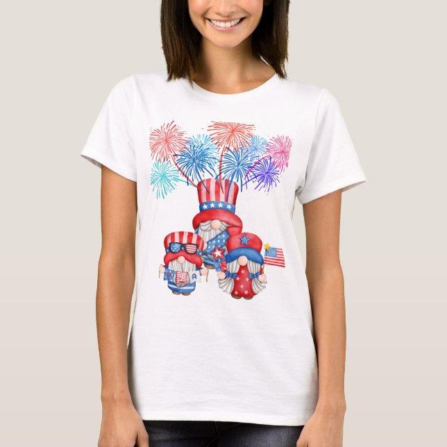 Fjärde juli i Firande T Shirt (Framsida)