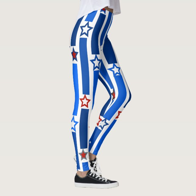 Fjärde juli i Stars och stripes Leggings (Höger)