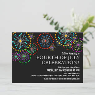 Fjärde juli-inbjudan till Fireworks-part Inbjudningar