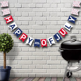 Fjärde juli Independence day BBQ Firande Vimplar