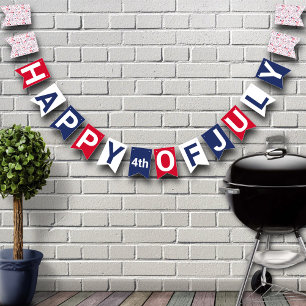 Fjärde juli Independence day BBQ Firande Vimplar