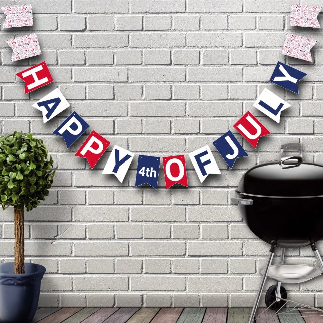 Fjärde juli Independence day BBQ Firande Vimplar (Skapare uppladdad)