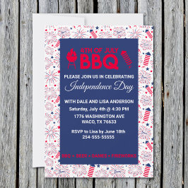 Fjärde juli-Independence day-inbjudan