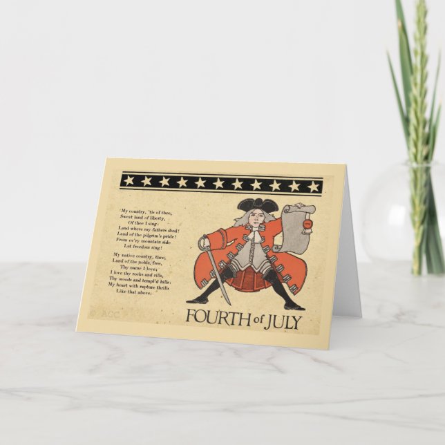 Fjärde juli kort (Framsida)