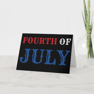 Fjärde juli-kortet kort